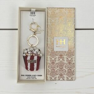Haute Hippie Style‎ Beaded Popcorn Bag Charm Keychain – NIB – Hand Beaded